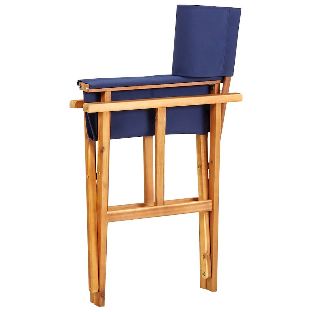 Chair Set of 2 Natural wood color and Blue. Picture 6