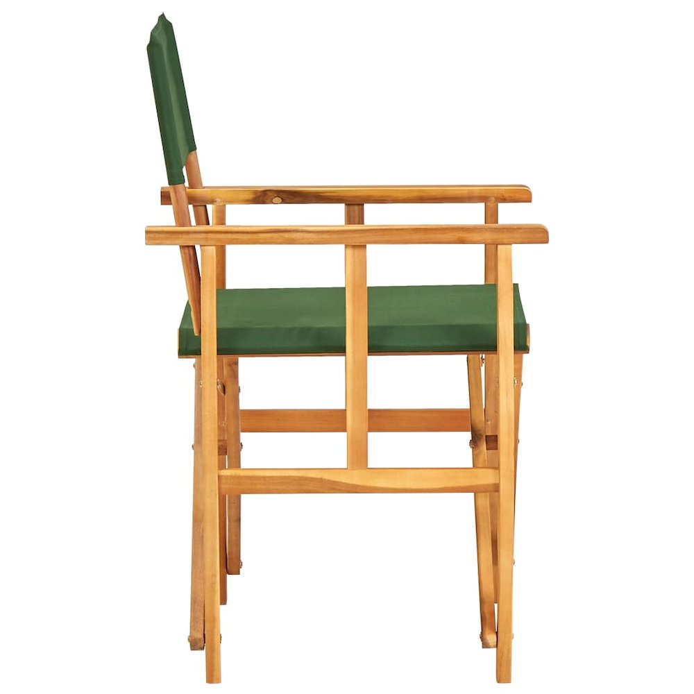 Chair Set of 2 Natural wood color and green. Picture 4