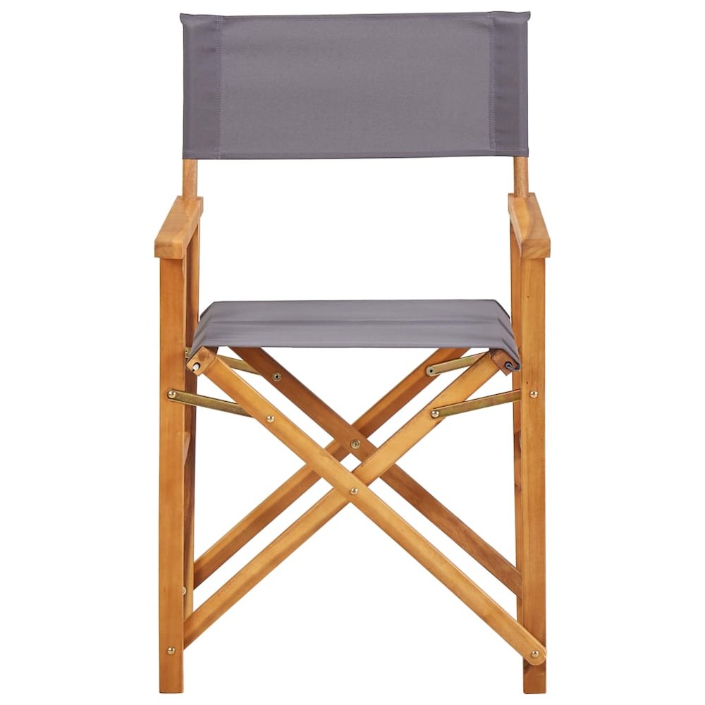 Director Chair Brown frame, dark grey fabric. Picture 2