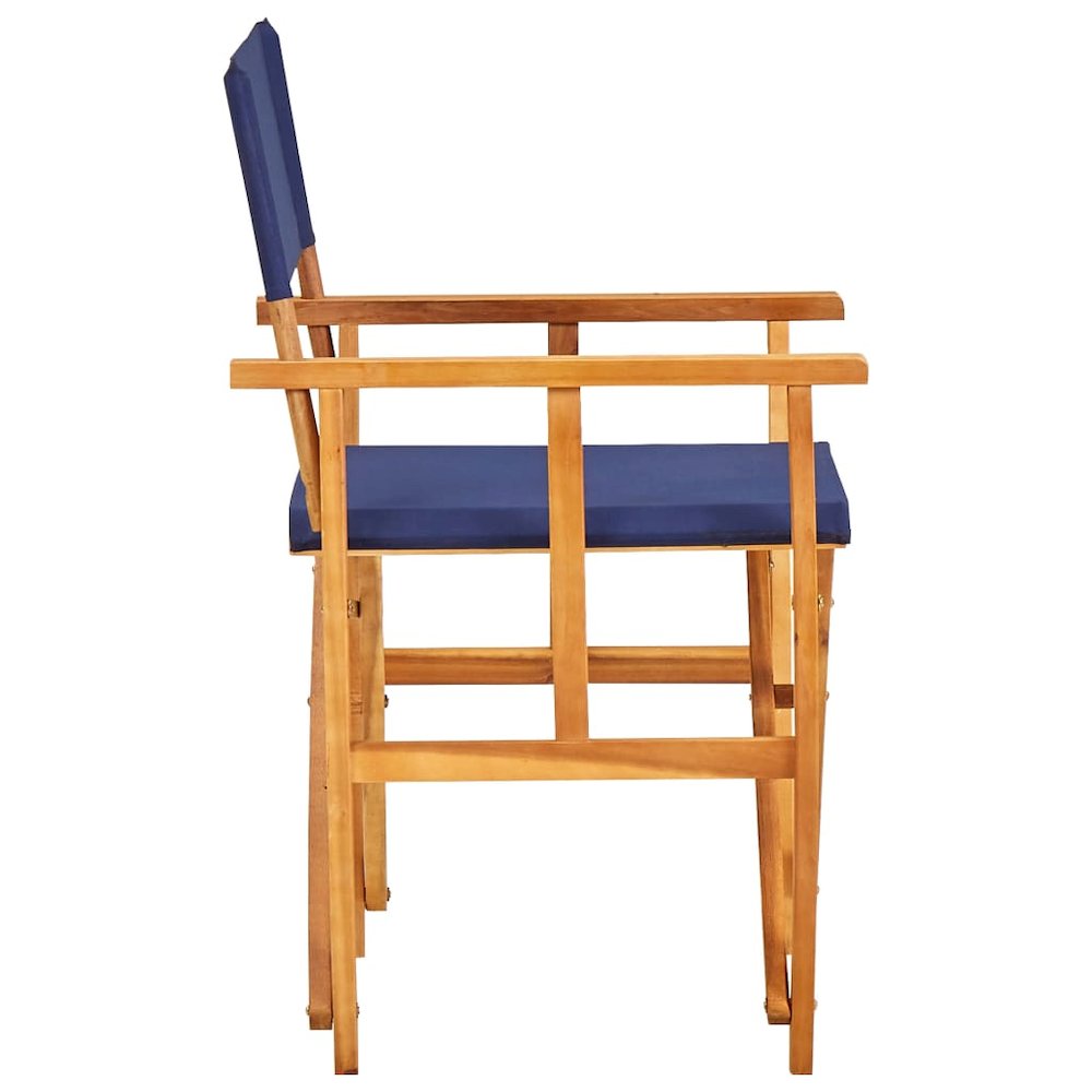 Chair Natural wood color, Blue Solid acacia wood, Polyester. Picture 3