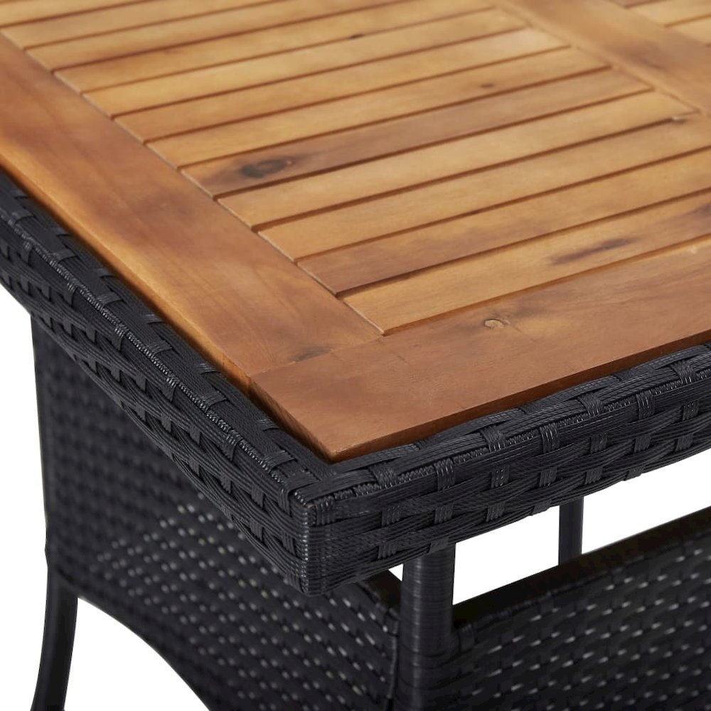 Dining Table Black and Brown. Picture 3