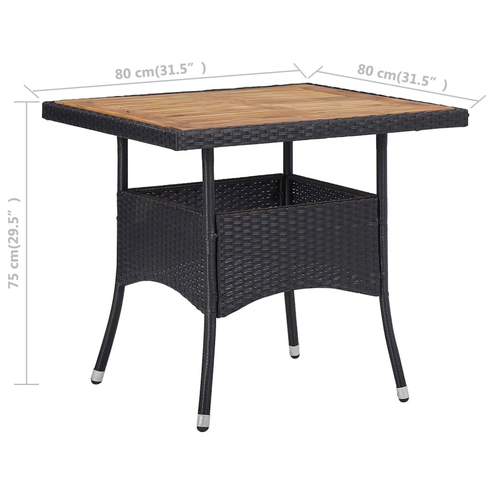 Dining Table Black and Brown. Picture 4