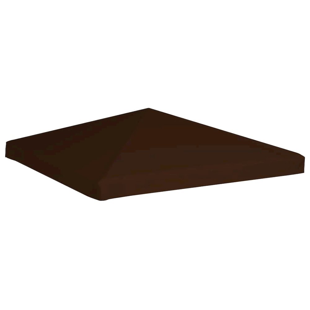 vidaXL Gazebo Top Cover 9.1 oz/ydÂ² 9.8'x9.8' Brown, 46621. Picture 2