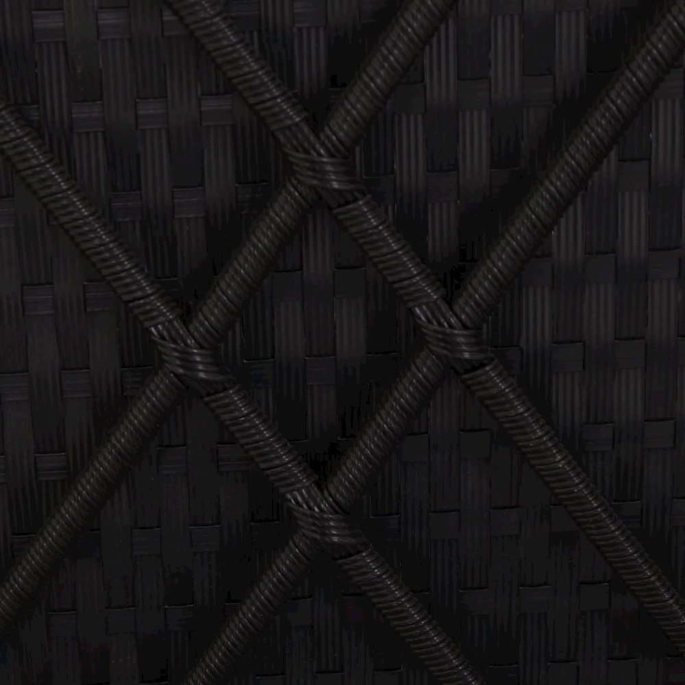 vidaXL Sun Lounger with Cushion Poly Rattan Black, 46221. Picture 7
