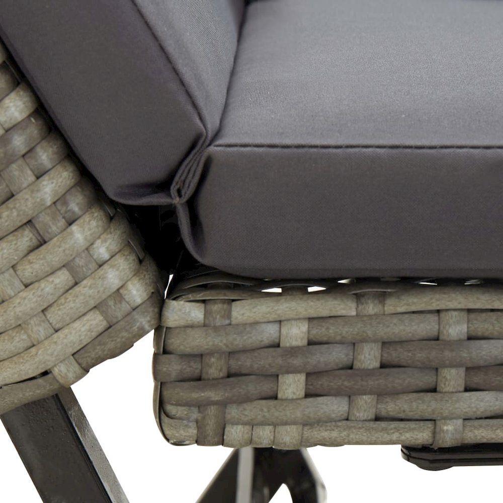 Outdoor Sun Bed Grey rattan Poly Rattan 69.3 in. Picture 7