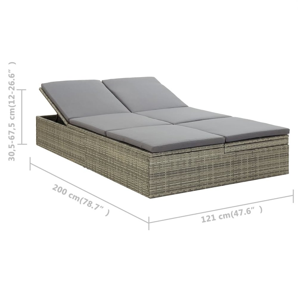 Sun Bed Grey and Dark Grey. Picture 12