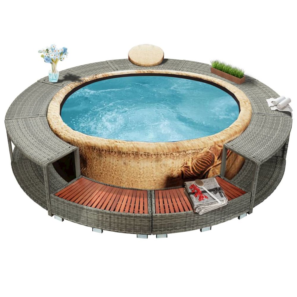 Hot Tub Surround Grey. Picture 1