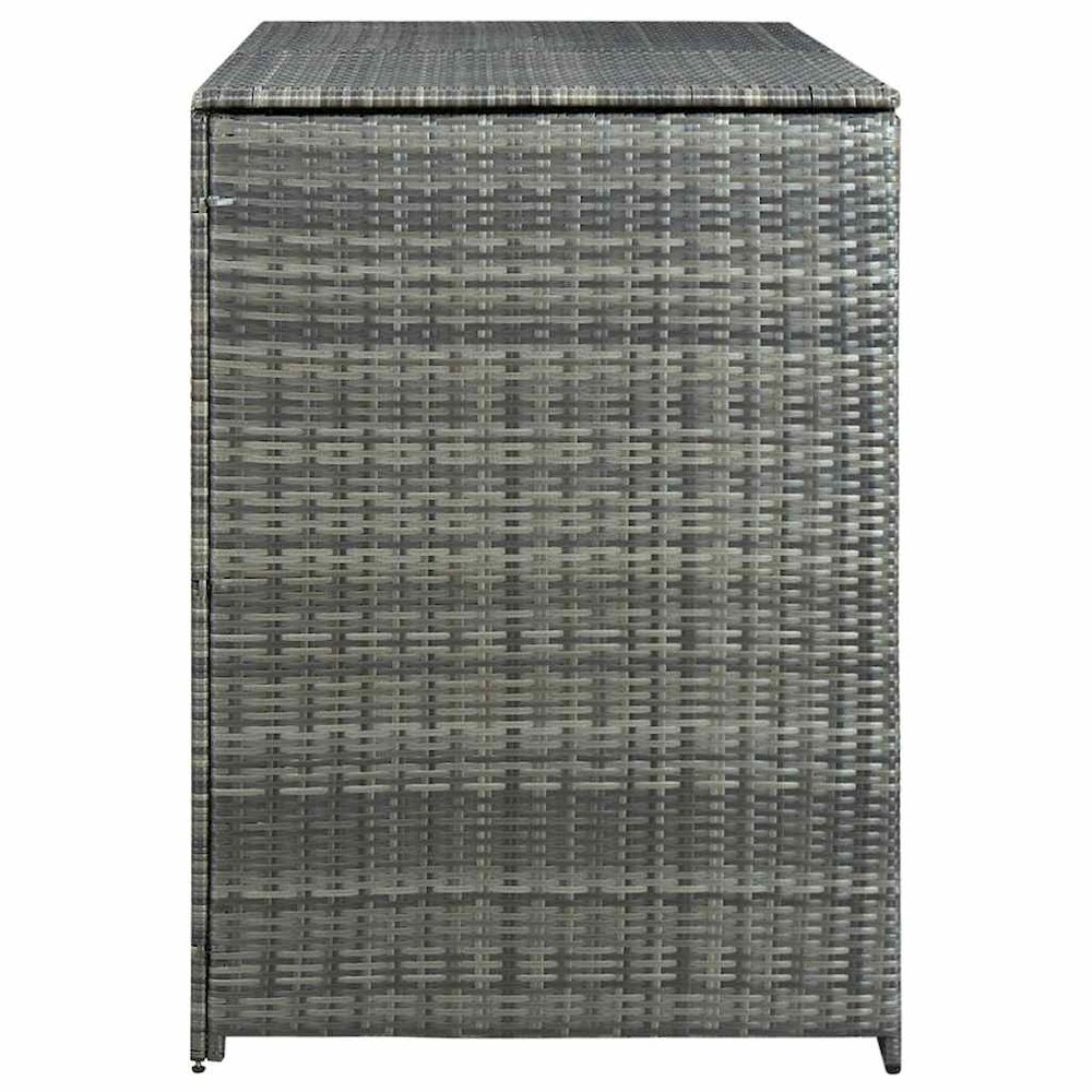 Wheelie Bin Shed Anthracite PE rattan, powder-coated steel. Picture 7