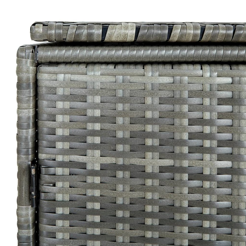 Wheelie Bin Shed Anthracite PE rattan, powder-coated steel. Picture 8