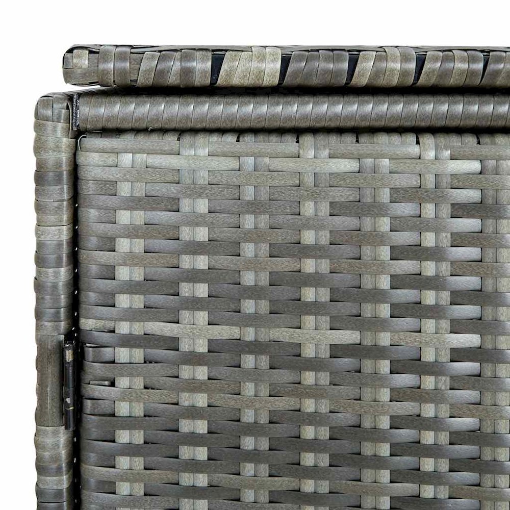 Wheelie Bin Shed Anthracite PE rattan, powder-coated steel. Picture 9