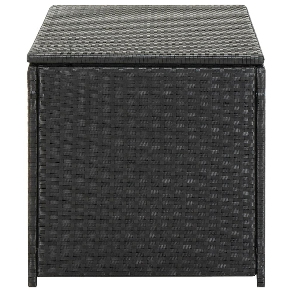Patio Storage Box Poly Rattan 39.3"x19.6"x19.6" Black. Picture 3