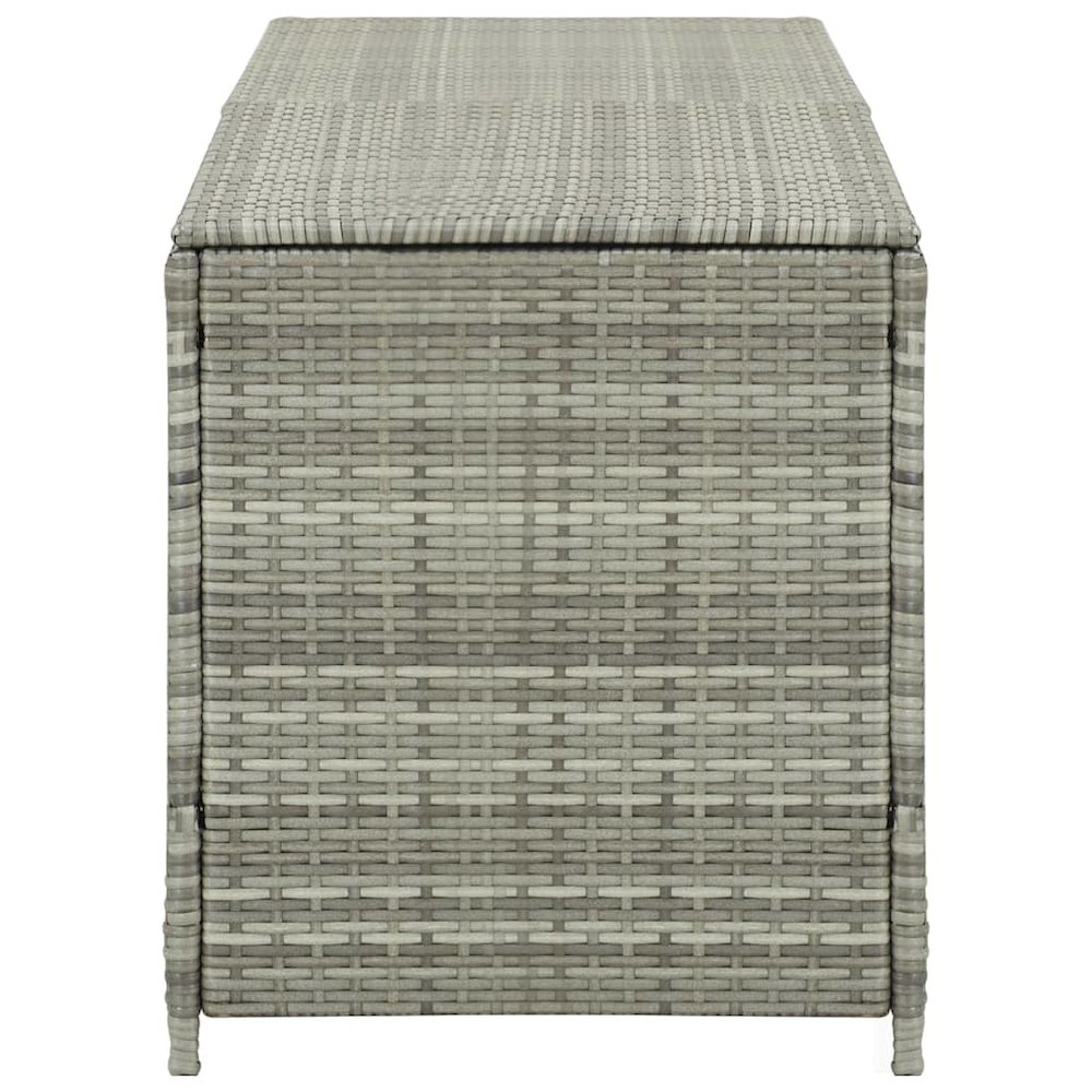 Storage Chest Grey Polyethylene Rattan 78.7 in x 19.7 in x 23.6 in. Picture 4