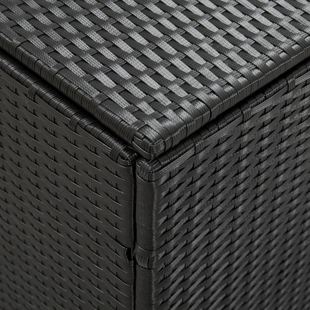 Storage Chest Black Polyethylene Rattan Large Garden Storage Box. Picture 7