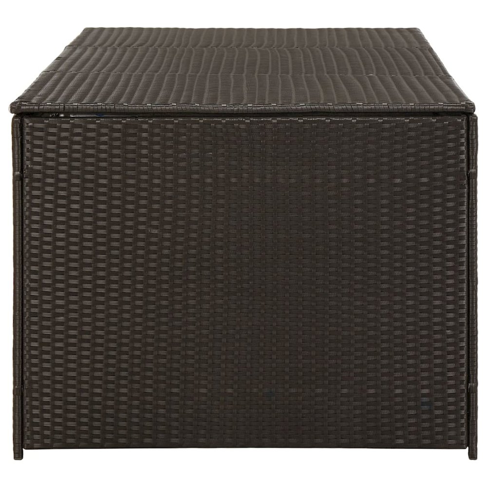 Storage Chest Brown Poly Rattan Large Garden Storage Box. Picture 4