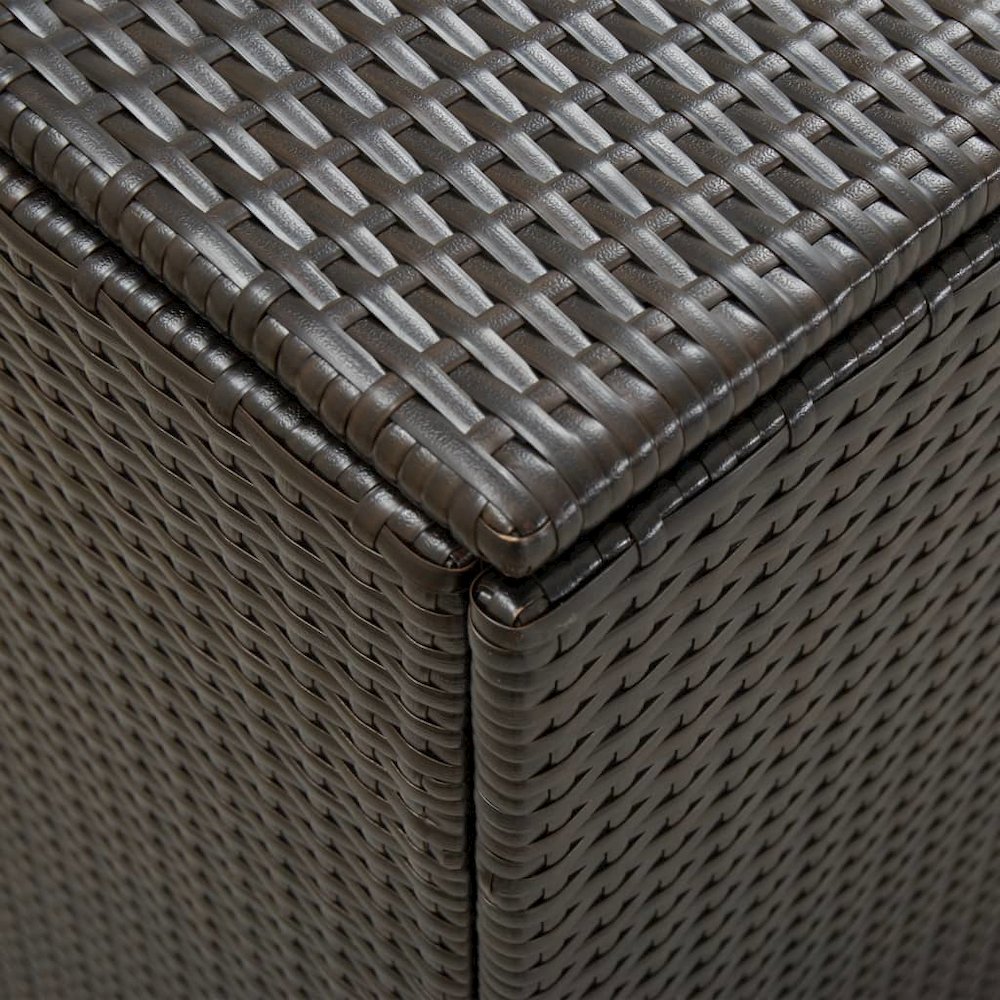 Storage Chest Brown Poly Rattan Large Garden Storage Box. Picture 7