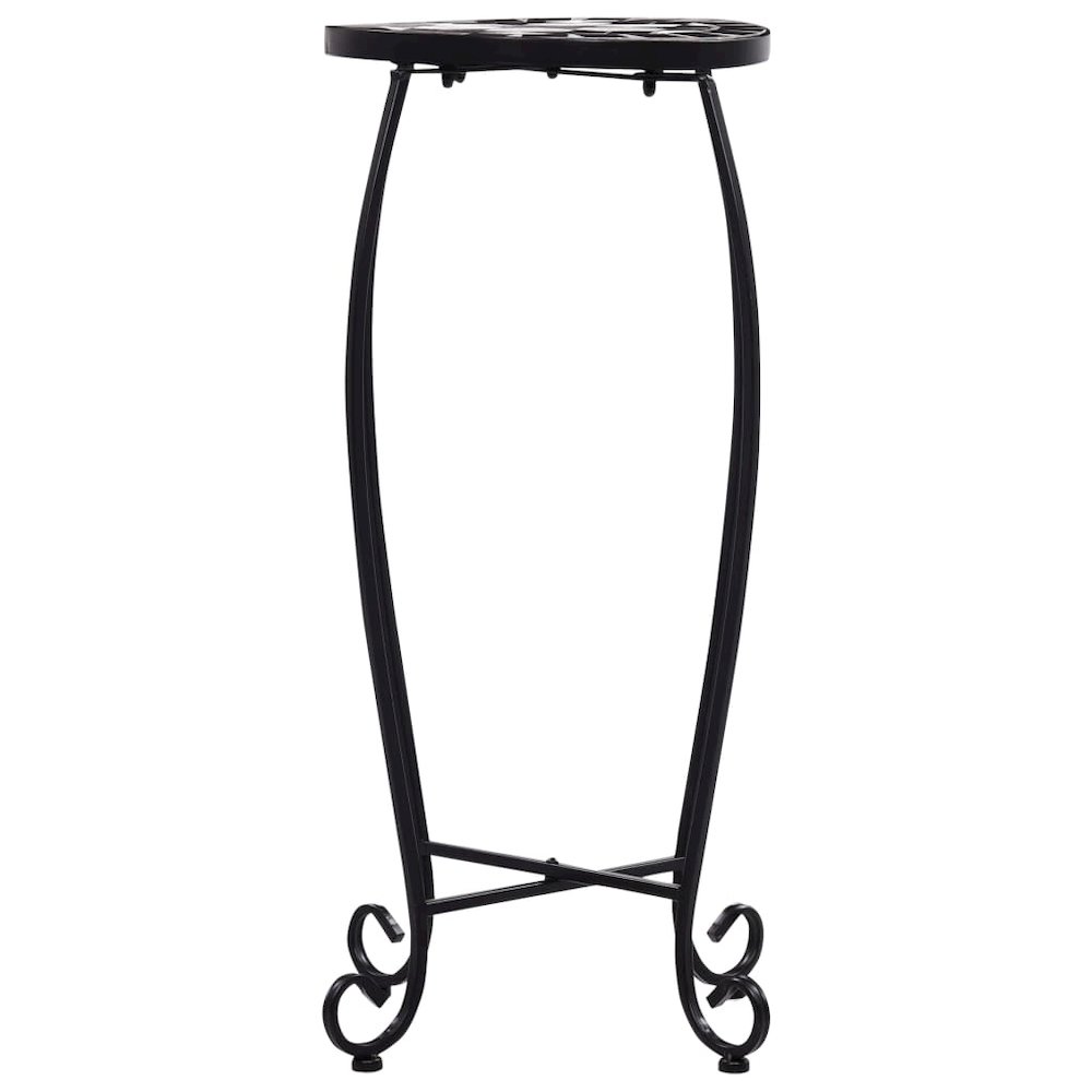 Table Set of 3 Black and White Iron and Ceramic Small Durable. Picture 6