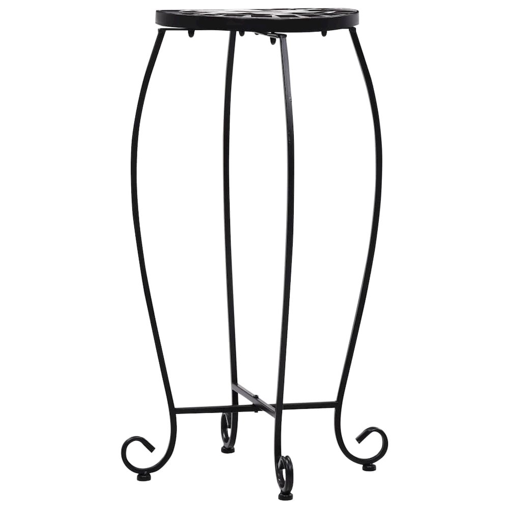 Table Set of 3 Black and White Iron and Ceramic Small Durable. Picture 7
