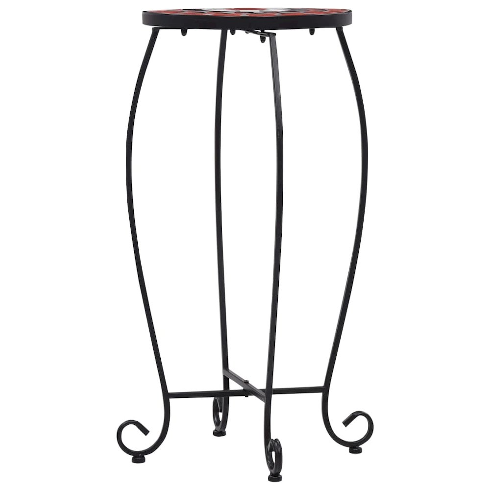 Table Set of 3 Terracotta and White Iron tube and ceramic tile. Picture 5