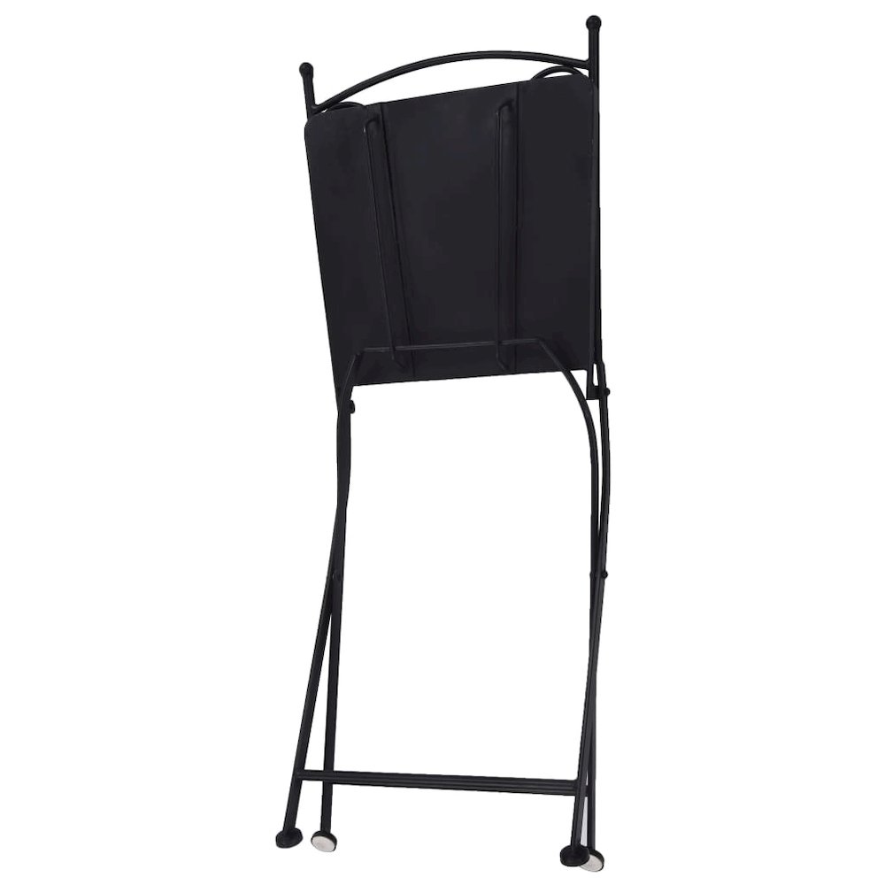 Garden Chair Set of 2 Grey Powder-coated steel and ceramic. Picture 10