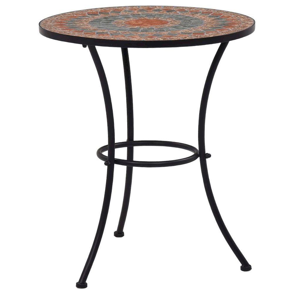 Table Orange and Grey Ceramic top and Powder-coated iron frame. Picture 1
