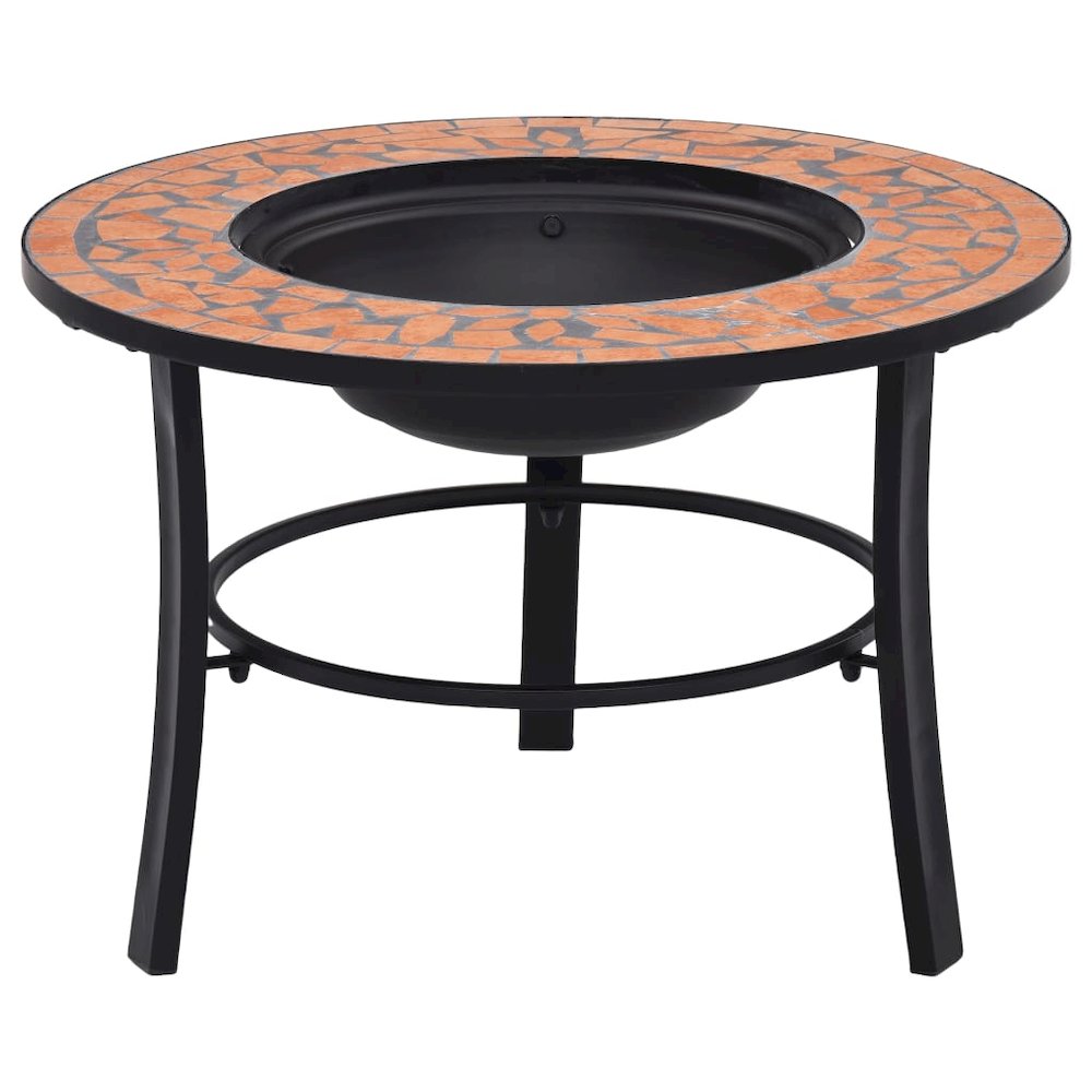 vidaXL Mosaic Fire Pit Terracotta 26.8" Ceramic, 46719. Picture 1