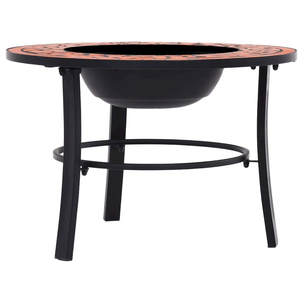 vidaXL Mosaic Fire Pit Terracotta 26.8" Ceramic, 46719. Picture 3