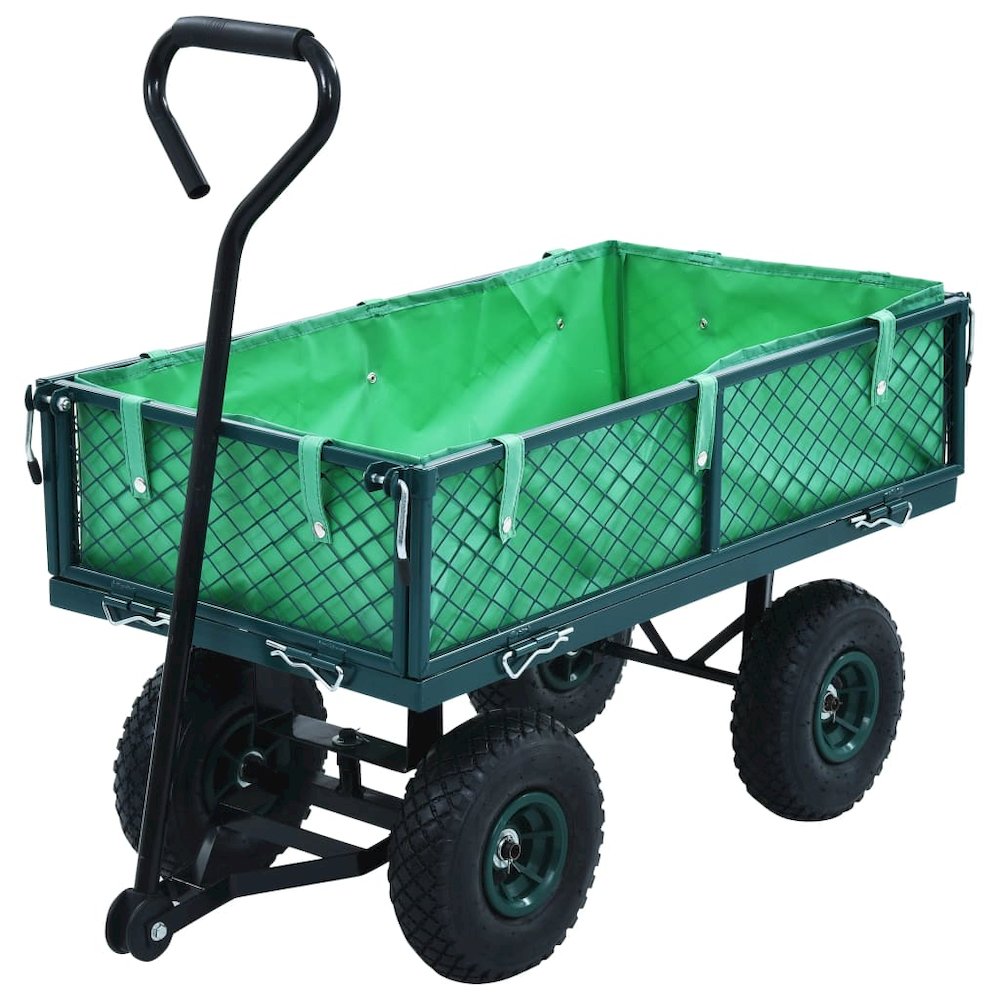 vidaXL Garden Hand Trolley Green 551.2 lbs, 145509. Picture 1