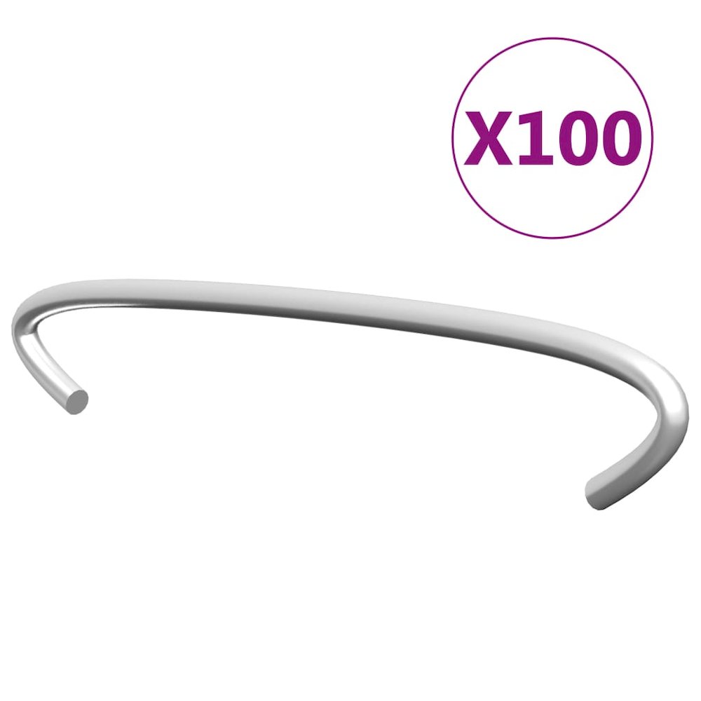 vidaXL Gabion Hooks 100 pcs Galvanized Steel 3.9", 145616. Picture 1