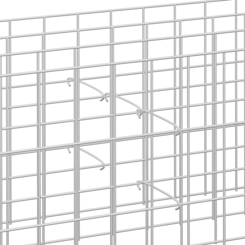 vidaXL Gabion Hooks 50 pcs Galvanized Steel 5.9", 145617. Picture 3