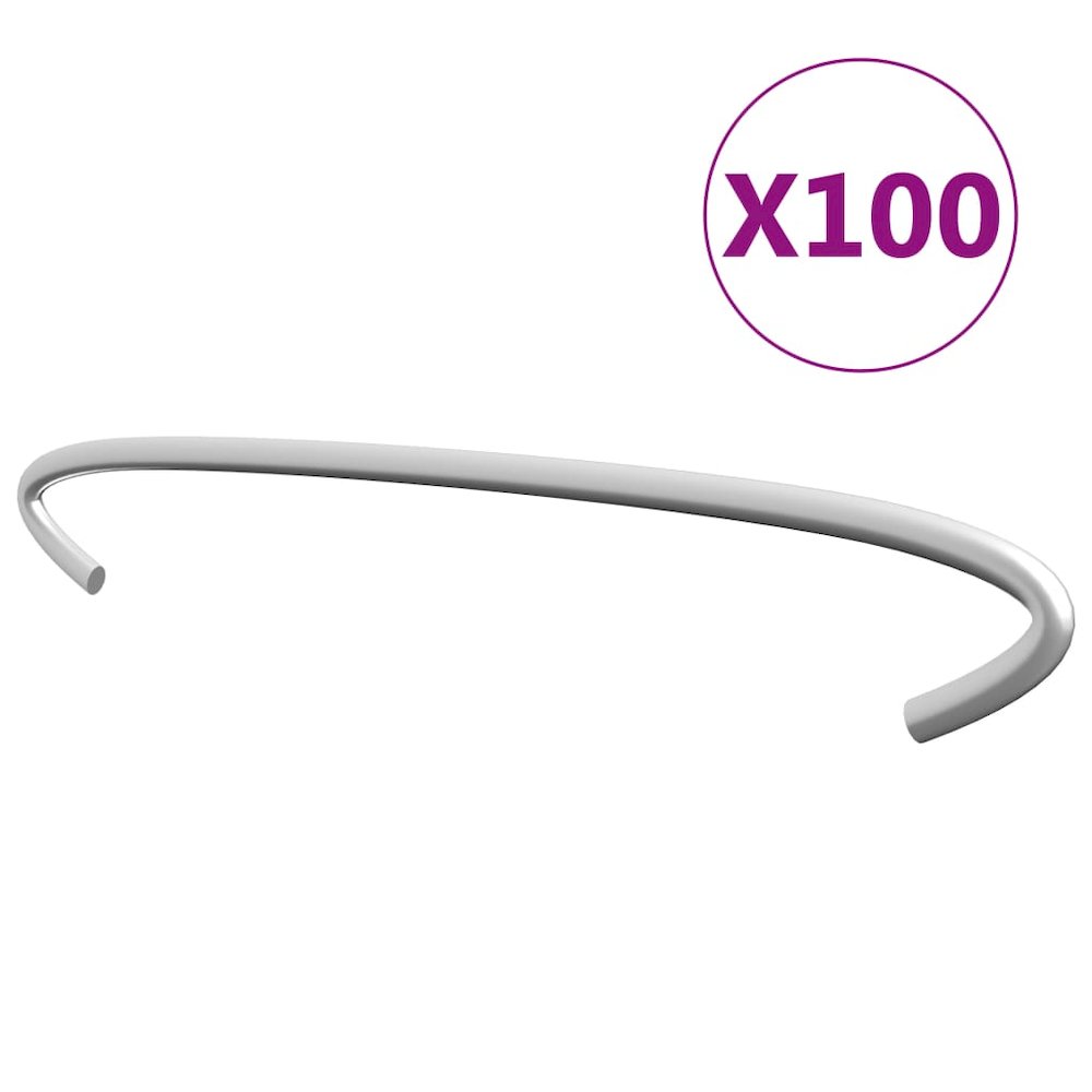 vidaXL Gabion Hooks 100 pcs Galvanized Steel 7.9", 145620. Picture 1