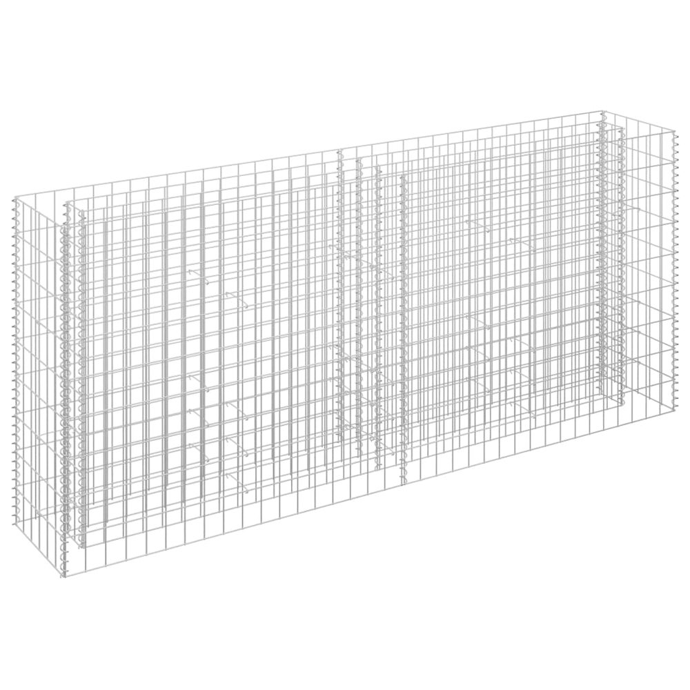 Gabion Raised Bed Silver Galvanized steel Large. Picture 2