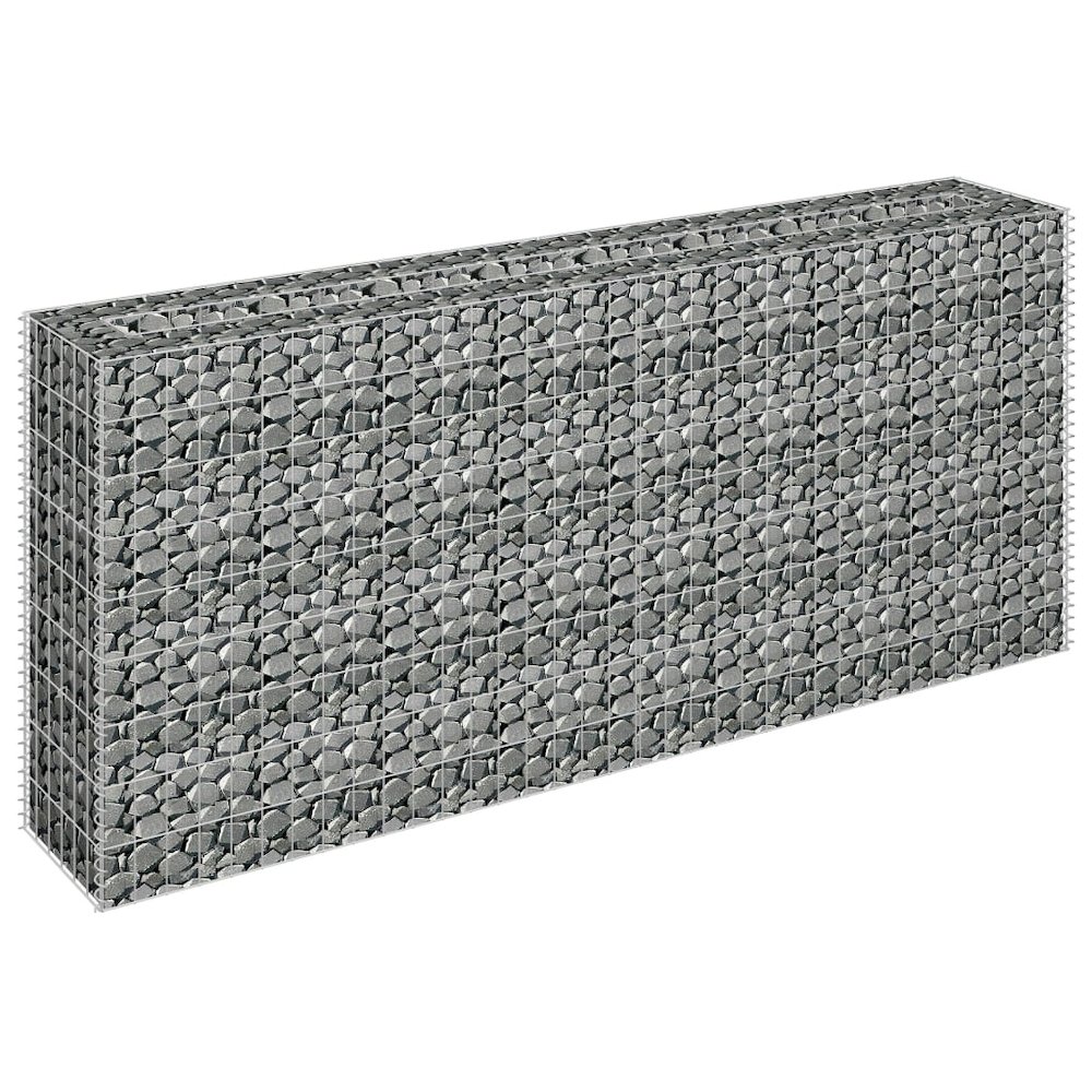 Gabion Raised Bed Silver Galvanized steel Large. Picture 3