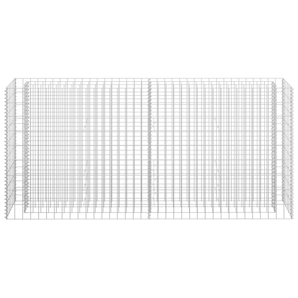 Gabion Raised Bed Silver Galvanized steel Large. Picture 4