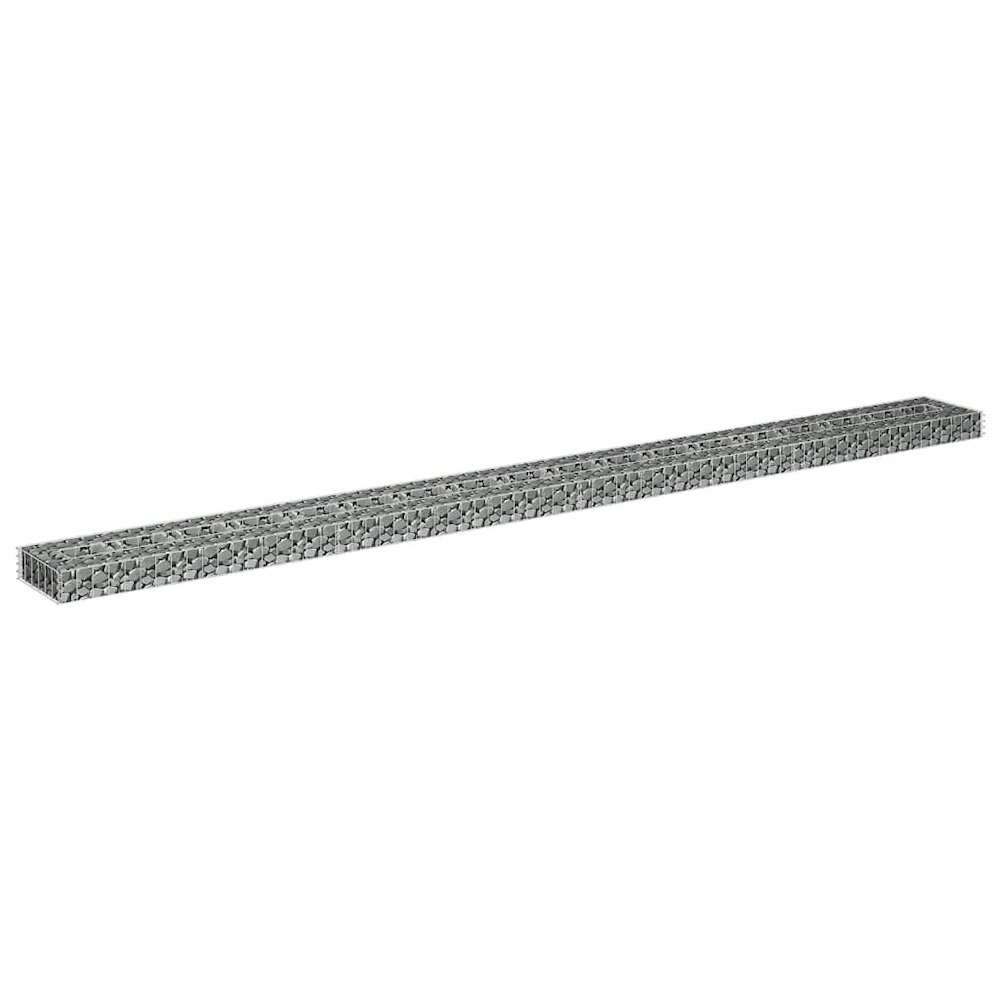 Gabion Raised Bed Silver Galvanized steel Large Durable. Picture 4
