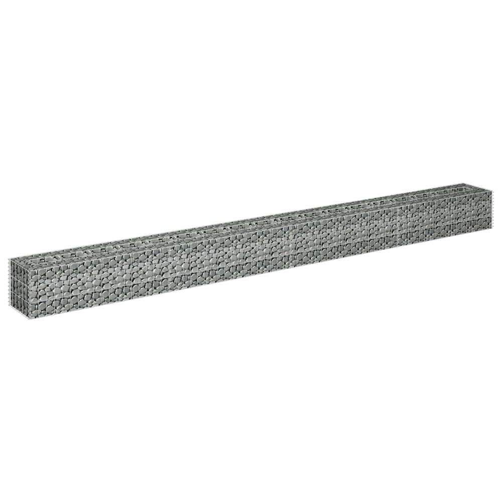 Gabion Raised Bed Silver Galvanized steel Large. Picture 3