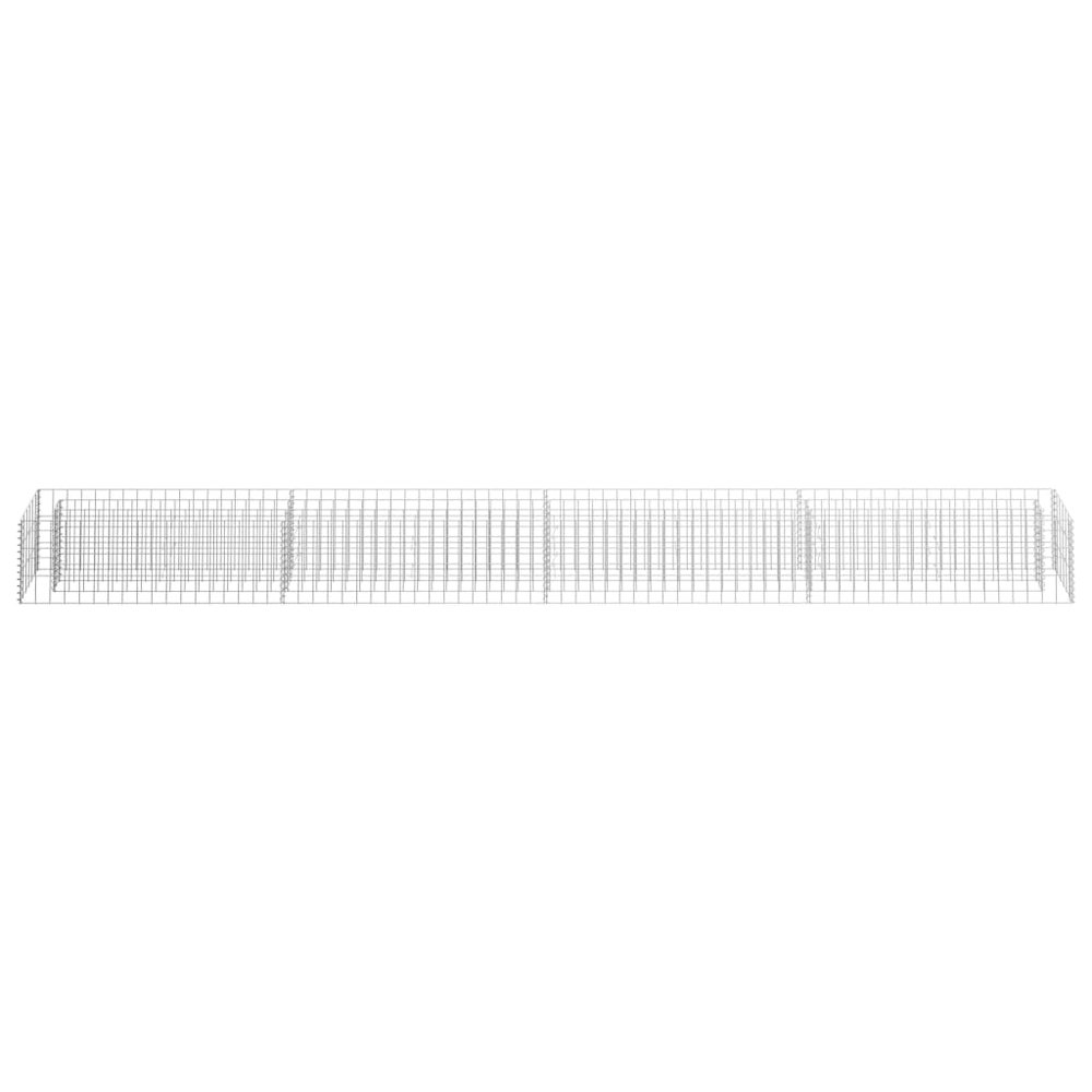 Gabion Raised Bed Silver Galvanized steel Large. Picture 4