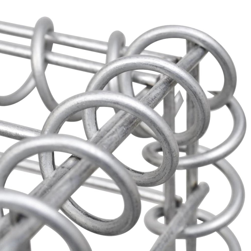 Gabion Raised Bed Silver Galvanized Steel 177.2 x 11.8 x 35.4 in. Picture 6