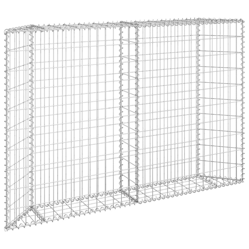 Gabion Raised Bed Silver Galvanized Steel 59.1 x 7.9 x 39.4 in. Picture 2