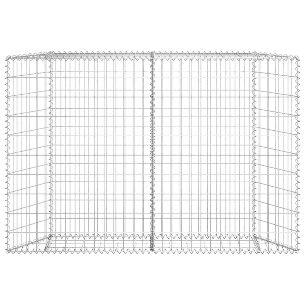 Gabion Raised Bed Silver Galvanized Steel 59.1 x 7.9 x 39.4 in. Picture 3