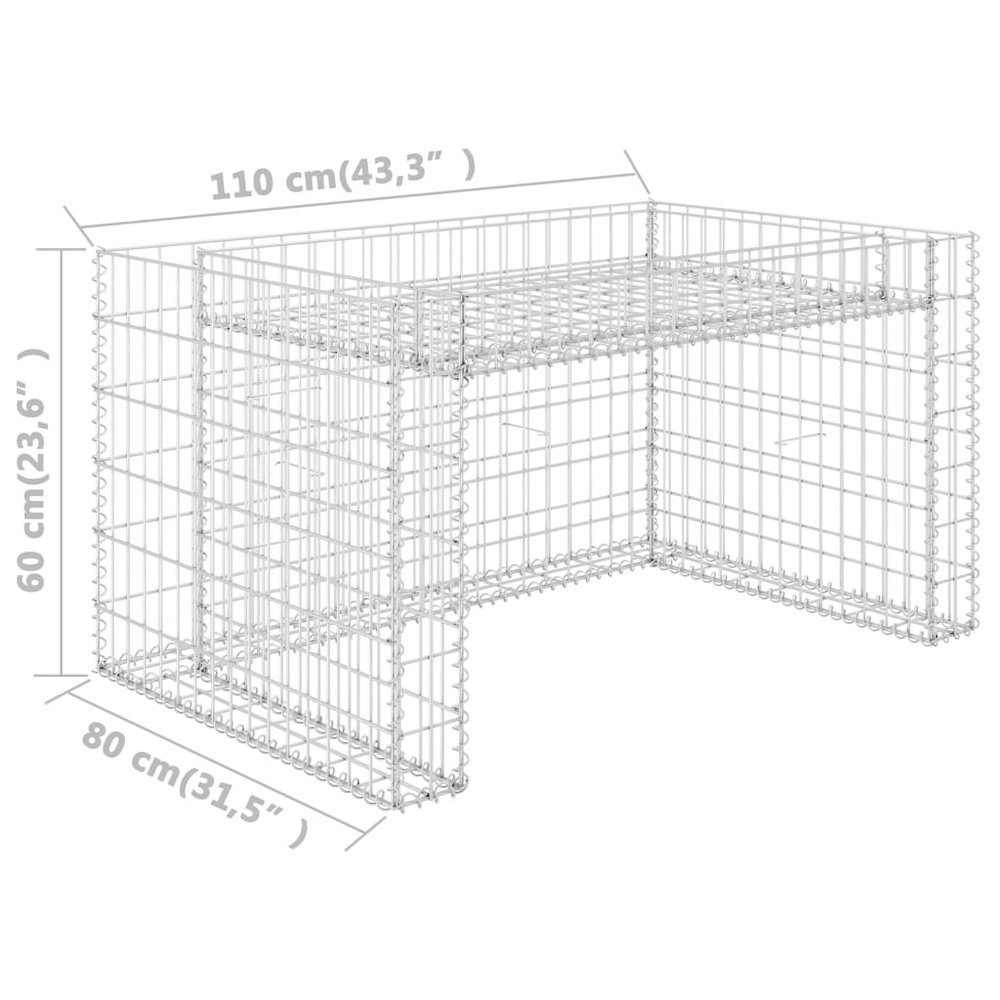 Lawn Mower Garage Silver Steel wire 43.3 x 31.5 x 23.6 in. Picture 6