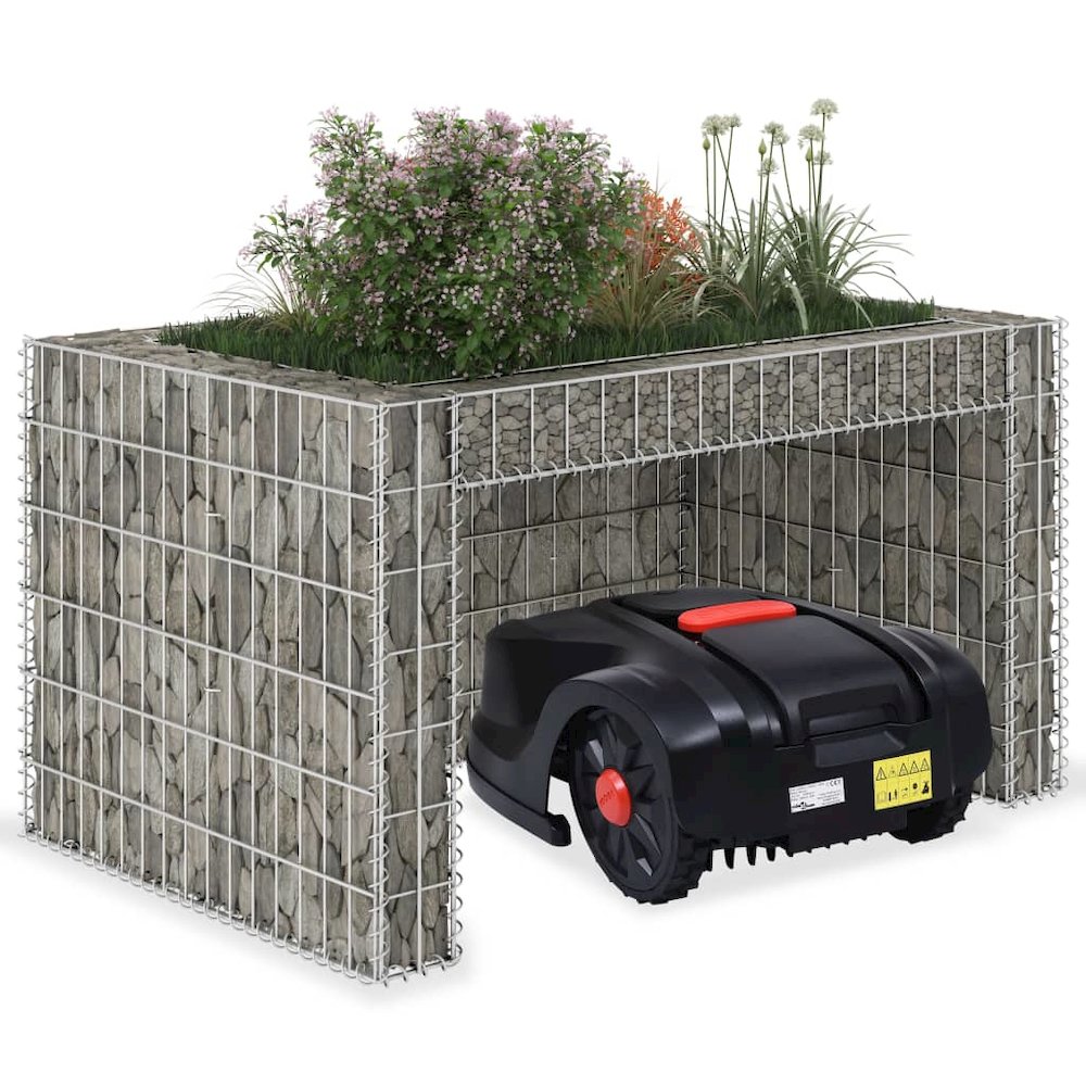 Lawn Mower Garage Silver Steel wire 43.3 x 31.5 x 23.6 in. Picture 1