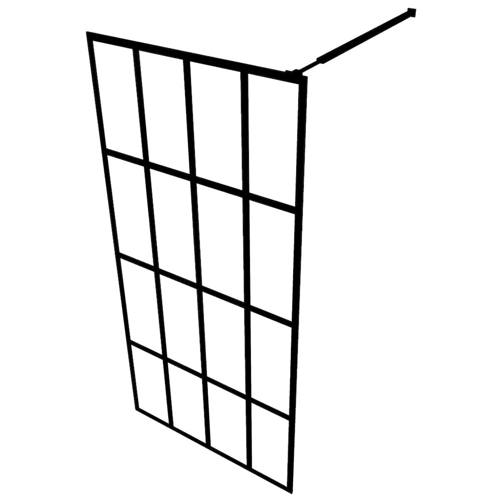 vidaXL Walk-in Shower Screen Tempered Glass 46.5"x74.8", 145677. Picture 4