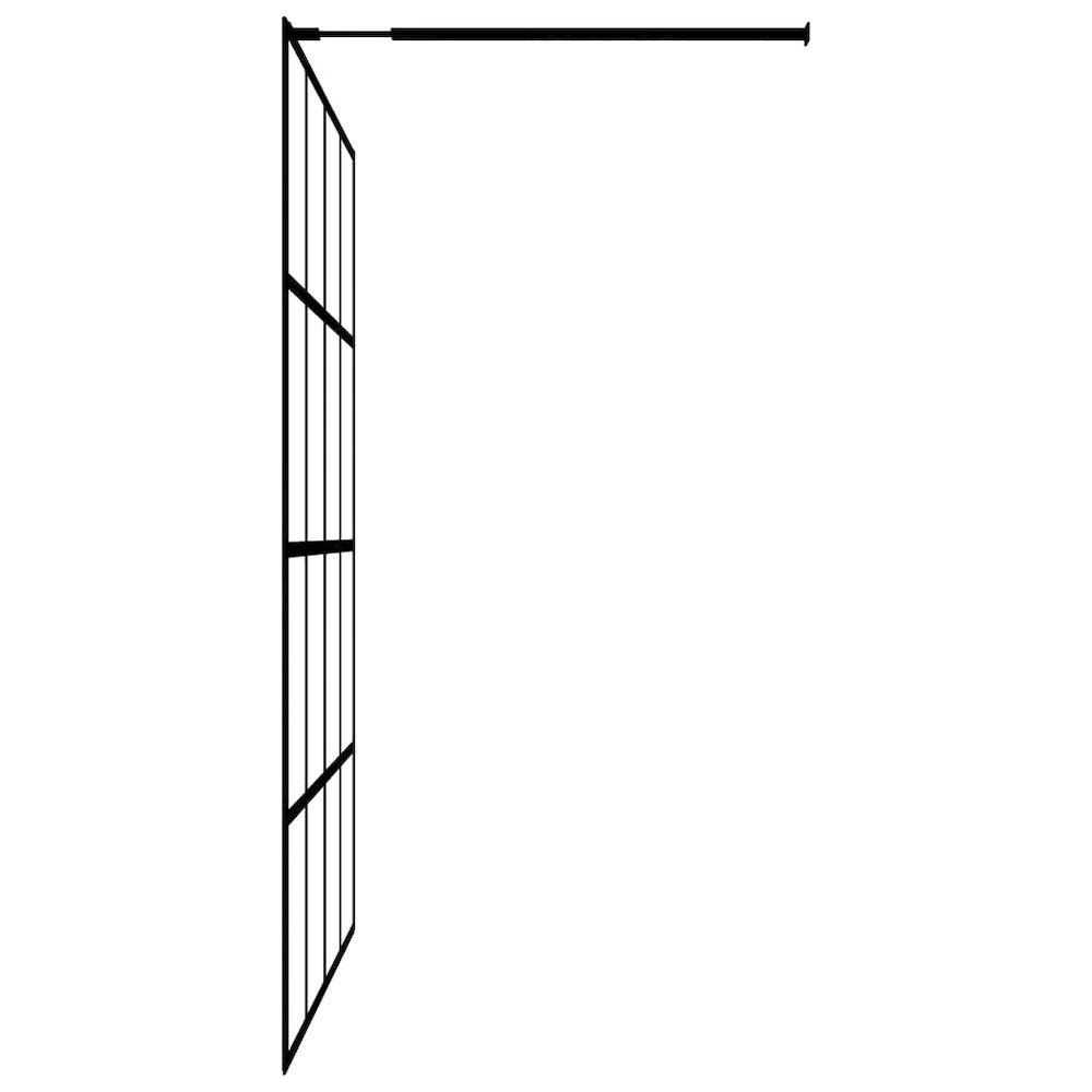 vidaXL Walk-in Shower Screen Tempered Glass 46.5"x74.8", 145677. Picture 5