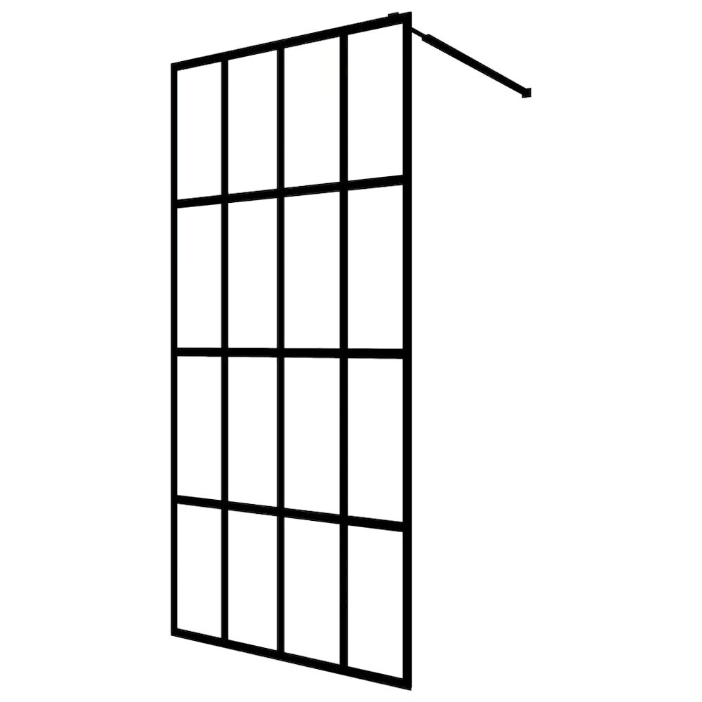 vidaXL Walk-in Shower Screen Tempered Glass 55.1"x76.8", 145678. Picture 2