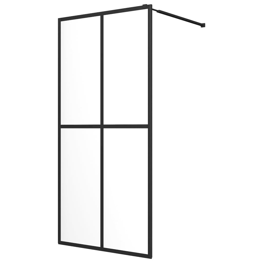 vidaXL Walk-in Shower Screen Tempered Glass 35.4"x76.8", 145680. Picture 2