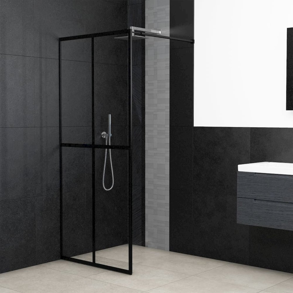 vidaXL Walk-in Shower Screen Tempered Glass 35.4"x76.8", 145680. Picture 1