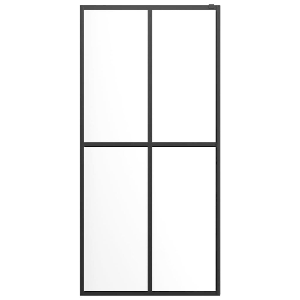 vidaXL Walk-in Shower Screen Tempered Glass 46.5"x74.8", 145682. Picture 4