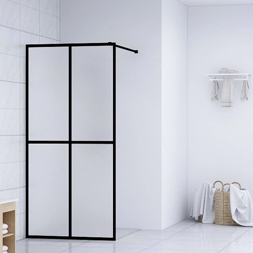 Walk-in Shower Screen Frosted Tempered Glass 35.4"x76.8". Picture 1
