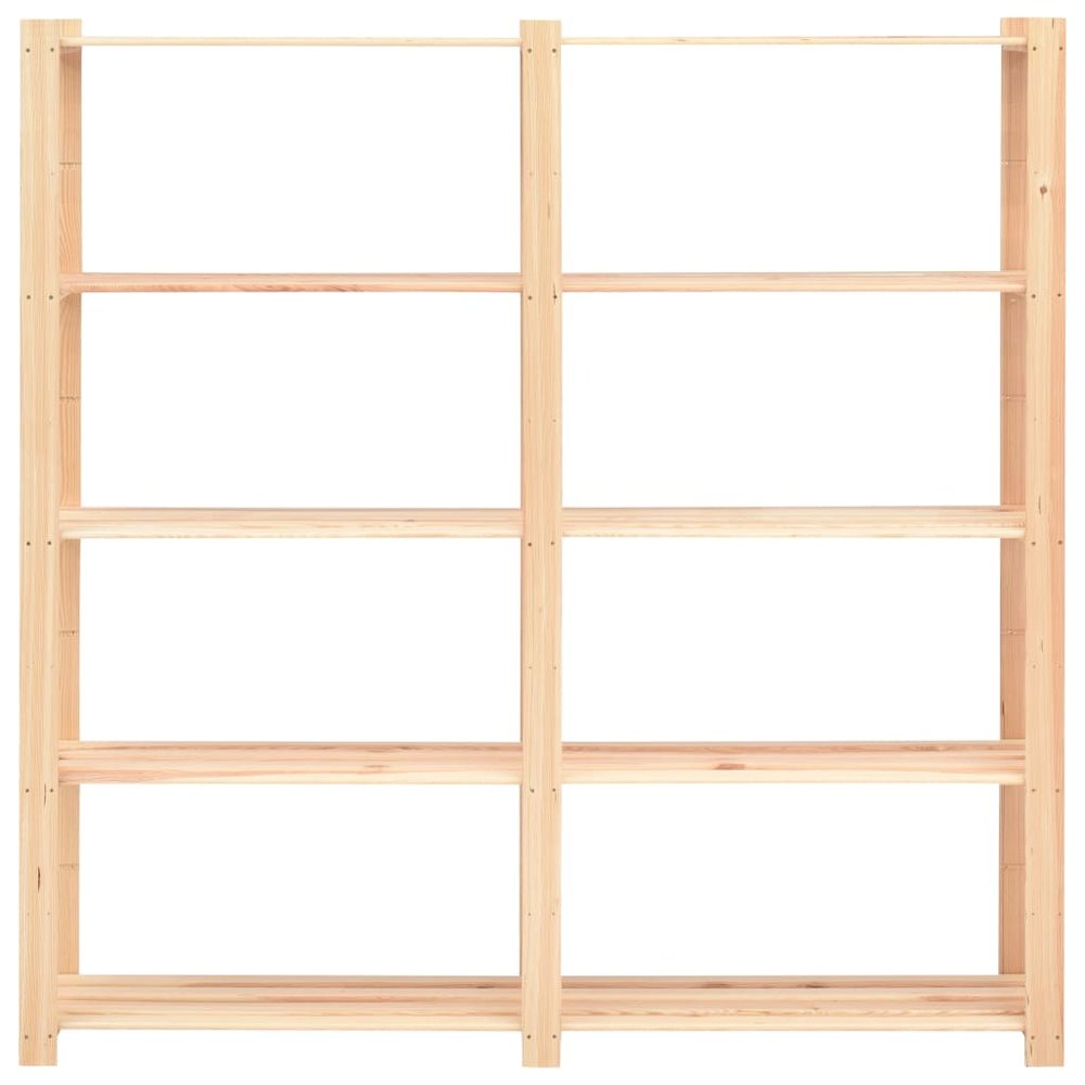 vidaXL 5-Tier Storage Rack 66.9"x15"x66.9" Solid Pinewood 1102.3 lb. Picture 3
