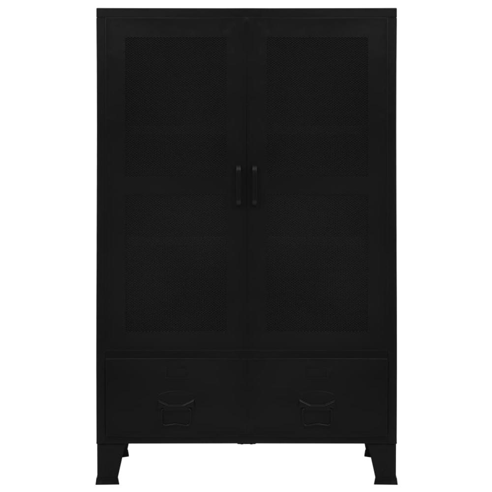 Office Cabinet Black Steel, Plastic Medium Filing Cabinet. Picture 5
